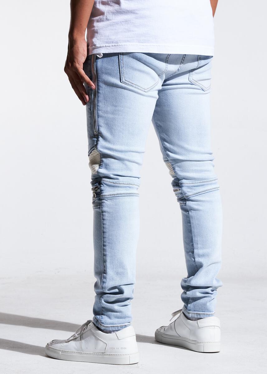 EMBELLISH SUNNY BIKER DENIM (LIGHT BLUE) EMBSP121-120