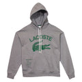 Lacoste Men's Sweatshirt Hooded Loose Fit Crocodile Pullover Heather Grey