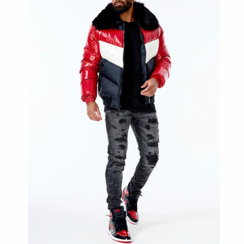 Jordan Craig Sugar Hill Nylon Puffer Jacket (Crimson) 91548