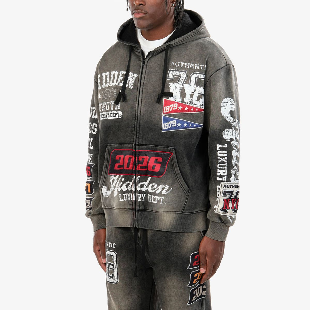 COPPER RIVET HOODIE (BLACK) 631019-BK