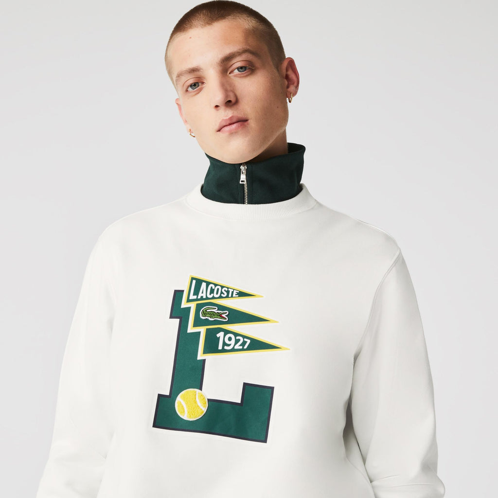 Lacoste Men's sweatshirt fleece cotton White