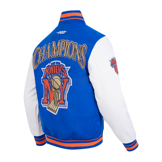 PRO STANDARD NBA NEW YORK KNICKS MEN'S VARSITY JACKET BNK6517783
