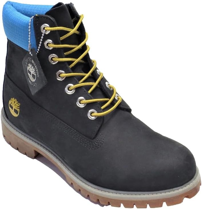 TIMBERLAND 6 INCH PREMIUM WATERPROOF BOOT (BLACK/BLUE) TB0A5NYZ001