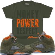 MILLION DOLLA MOTIVE MONEY POWER RESPECT TEE (OLIVE)