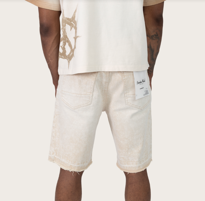 SMOKE RISE SUN BLEACHED EFFECT COLORED SHORT (TS26S130) Abrade Khaki