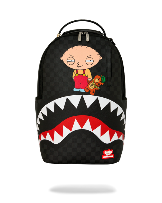 SPRAYGROUND BACKPACK FAMILY GUY STEWIE HOLDING BEAR KEYCHAIN BACKPACK B9185
