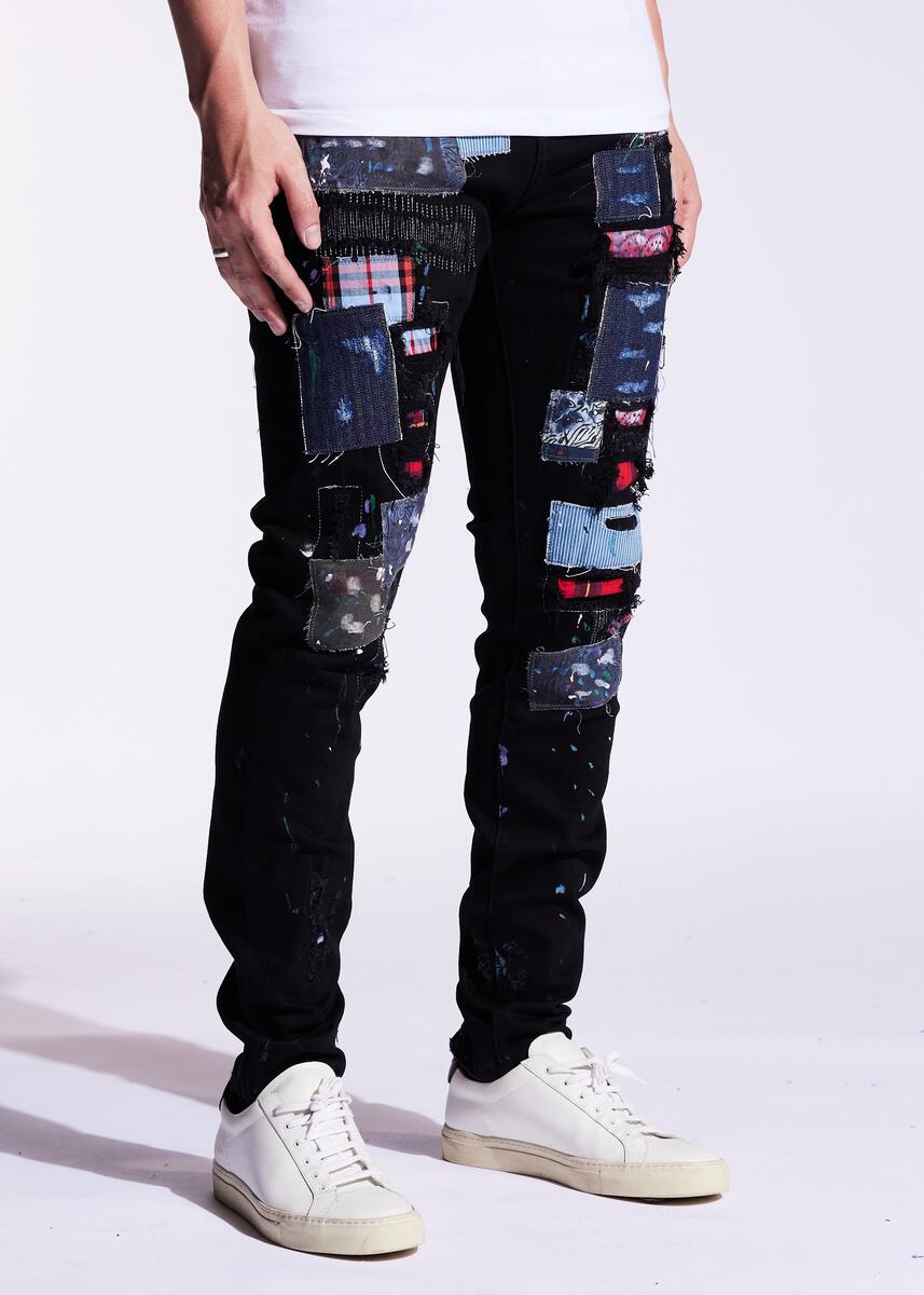 EMBELLISH SILAS DENIM (BLACK) EMBF221-107