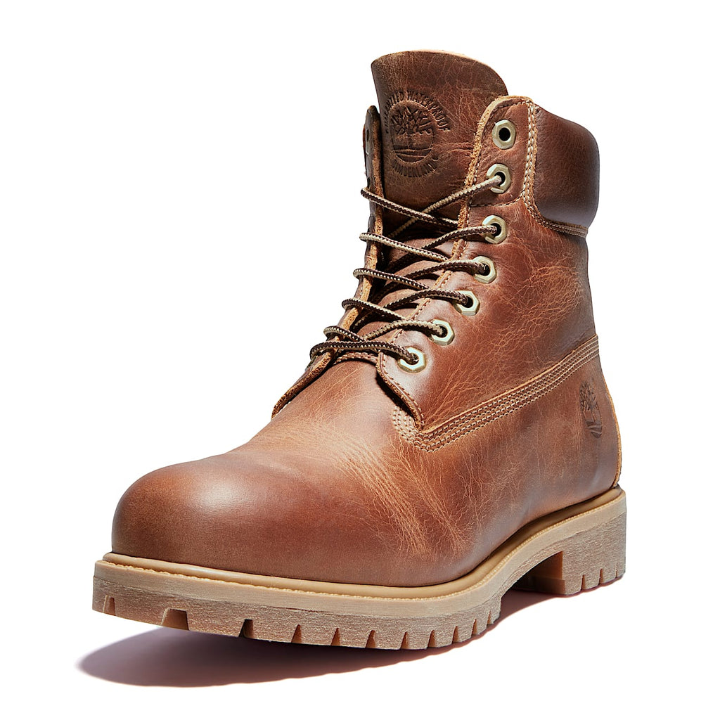 TIMBERLAND PREMIUM 6 INCH WATERPROOF HERITAGE BOOT (MEDIUM BROWN NUBUCK) TB127094214