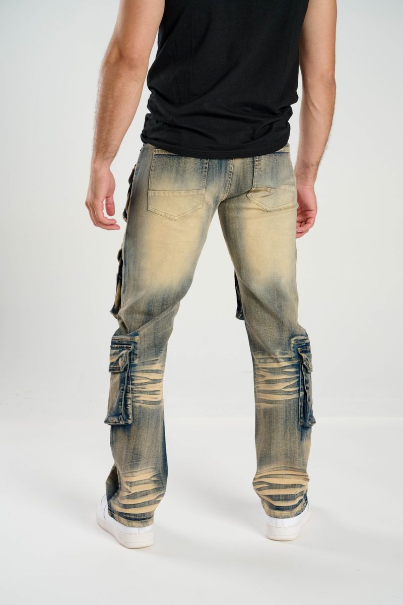 TAKER / CARGO POCKET DENIM (DK INDIGO) T4092