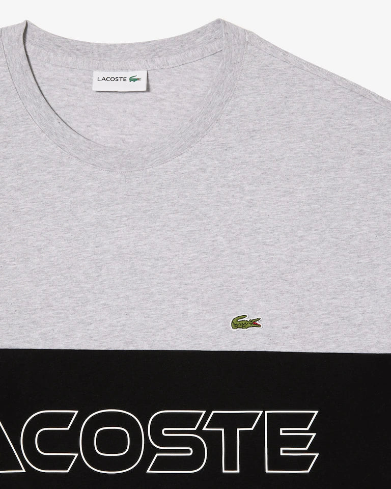 LACOSTE / TALL FIT COLORBLOCK JERSEY T-SHIRT GREY