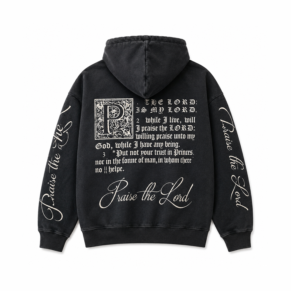 Pj Mark Praise Fleece PO Hoodie (Black) F2657