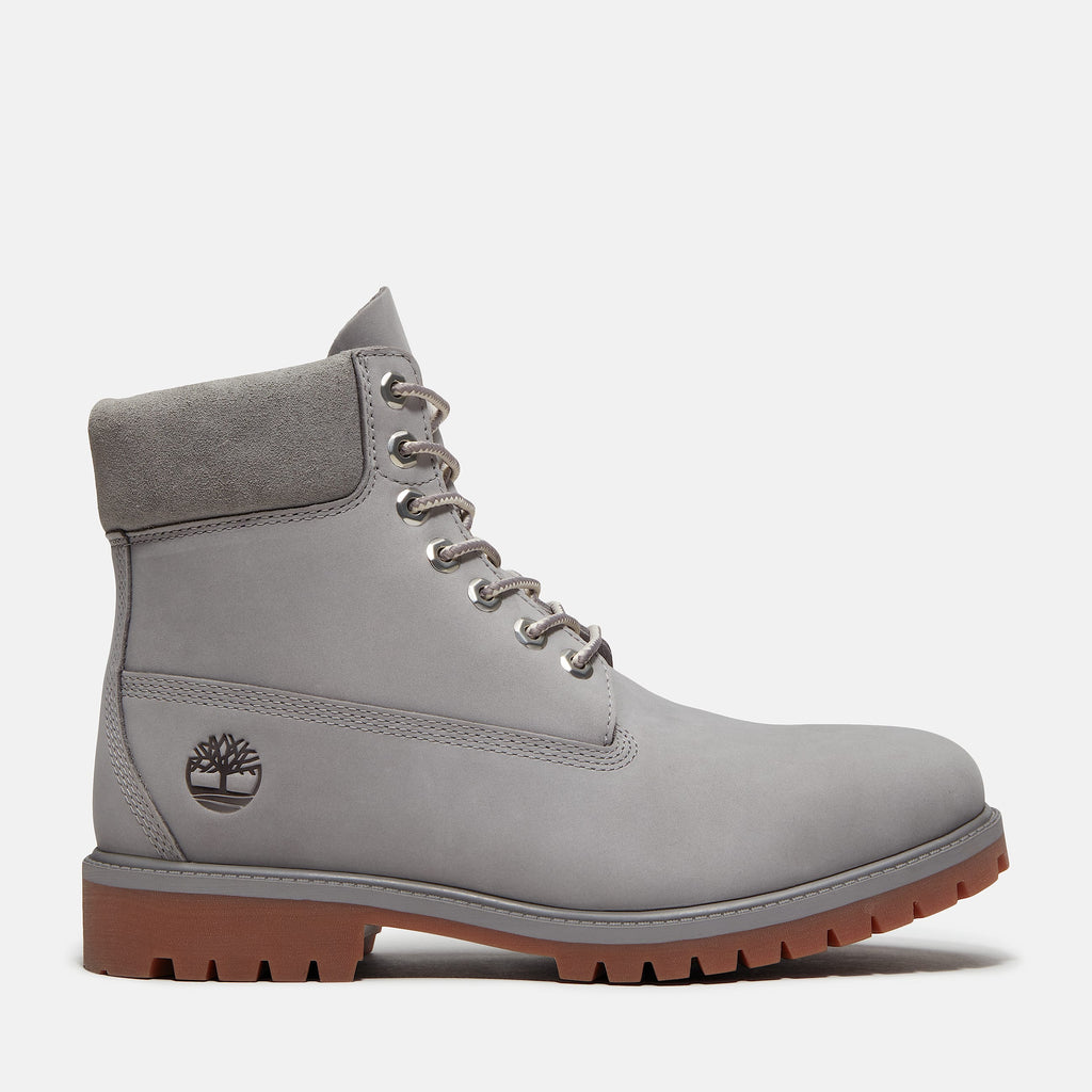TIMBERLAND HERITAGE 6 INCH WATERPROOF BOOT (MEDIUM GREYOUT NUBUCK) TB0A5RNWAML
