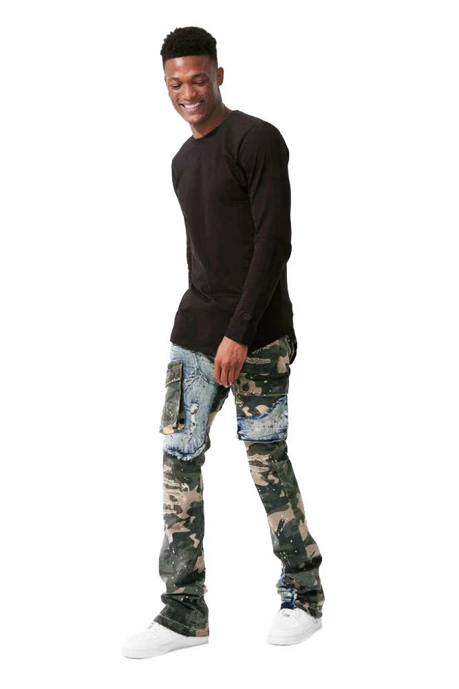 Jordan Craig Ross Stacked Platoon Denim Men's Pants (Woodland) JRF1142C
