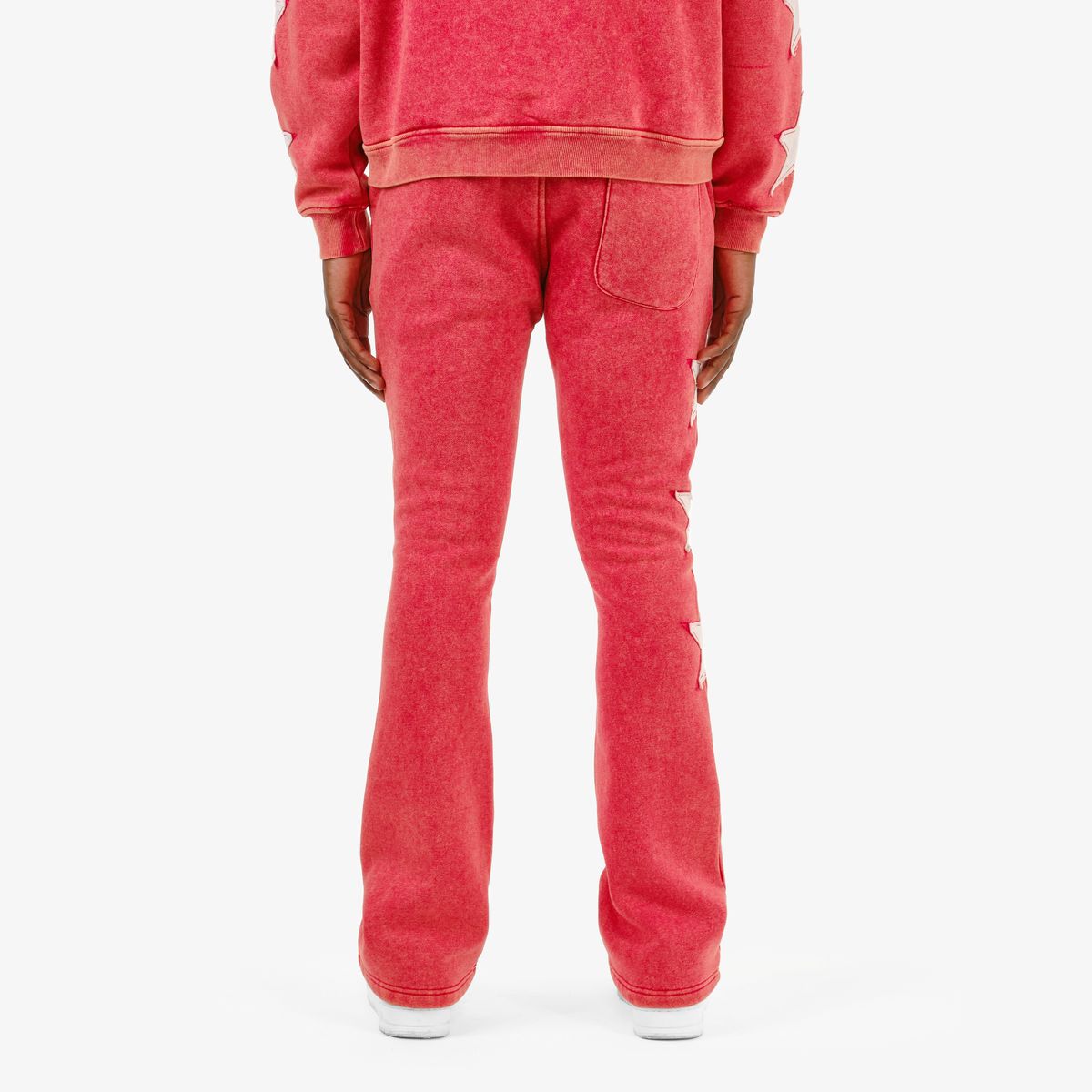 COPPER RIVET WORLDWIDE STACKED PANTS (RED)