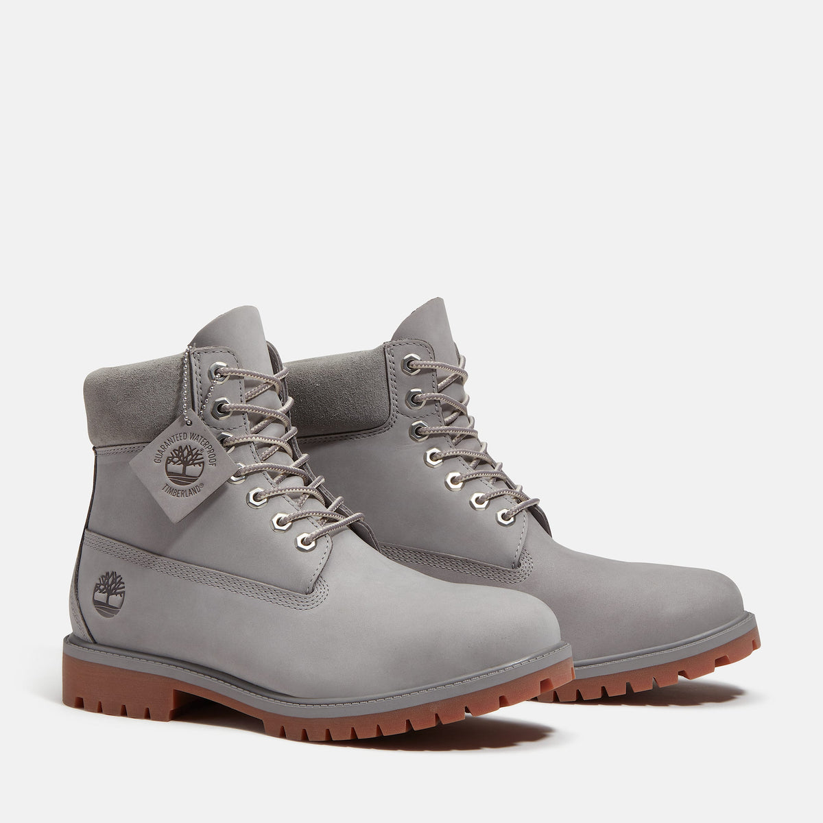 TIMBERLAND HERITAGE 6 INCH WATERPROOF BOOT (MEDIUM GREYOUT NUBUCK) TB0A5RNWAML