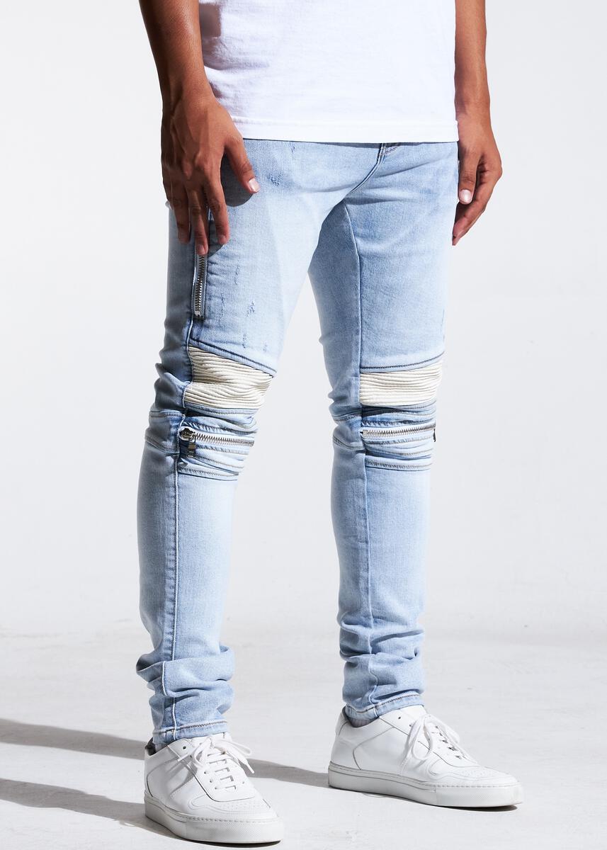 EMBELLISH SUNNY BIKER DENIM (LIGHT BLUE) EMBSP121-120