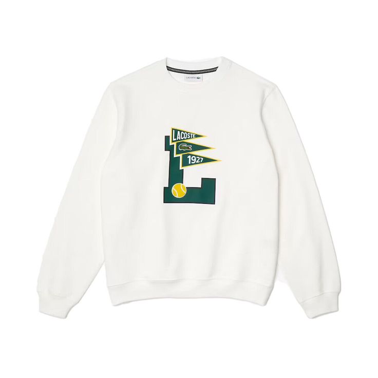 Lacoste Men's sweatshirt fleece cotton White