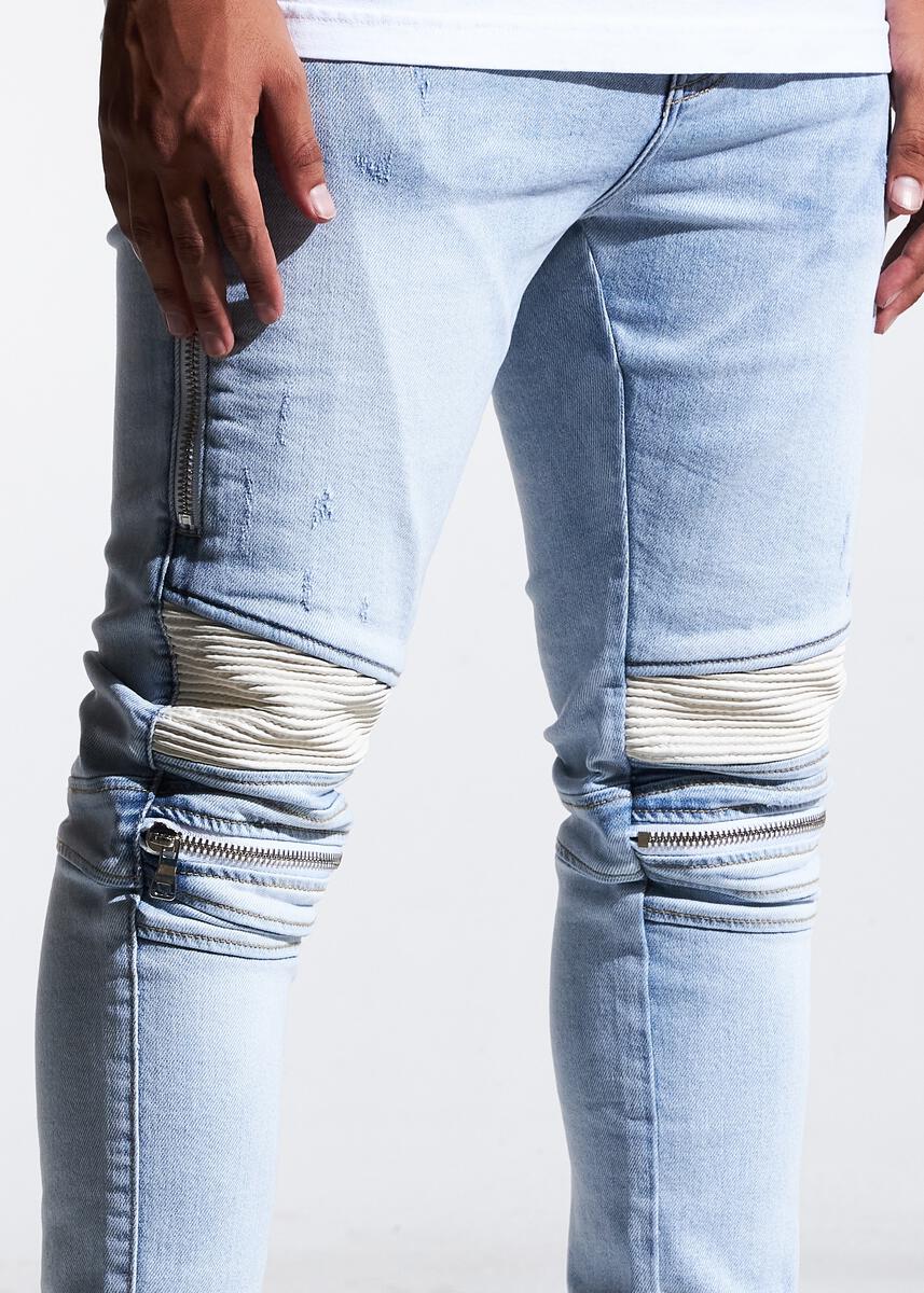 EMBELLISH SUNNY BIKER DENIM (LIGHT BLUE) EMBSP121-120