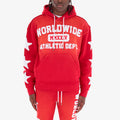 COPPER RIVET WORLD WIDE HOODIE (RED)