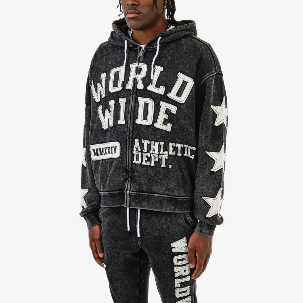 COPPER RIVET WORLDWIDE HOODIE (BLACK)
