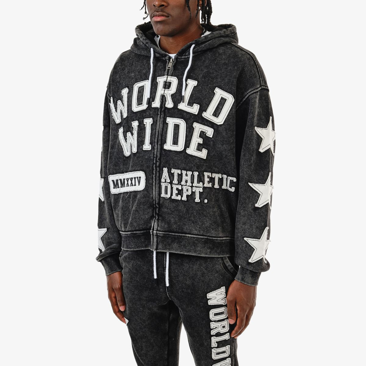 COPPER RIVET WORLDWIDE HOODIE (BLACK)