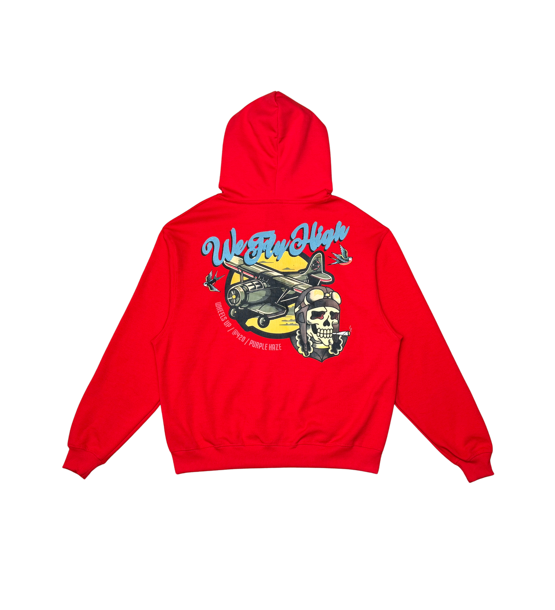 GENUINE WE  FLY HIGH ZIP HOODIE (RED) GN4136