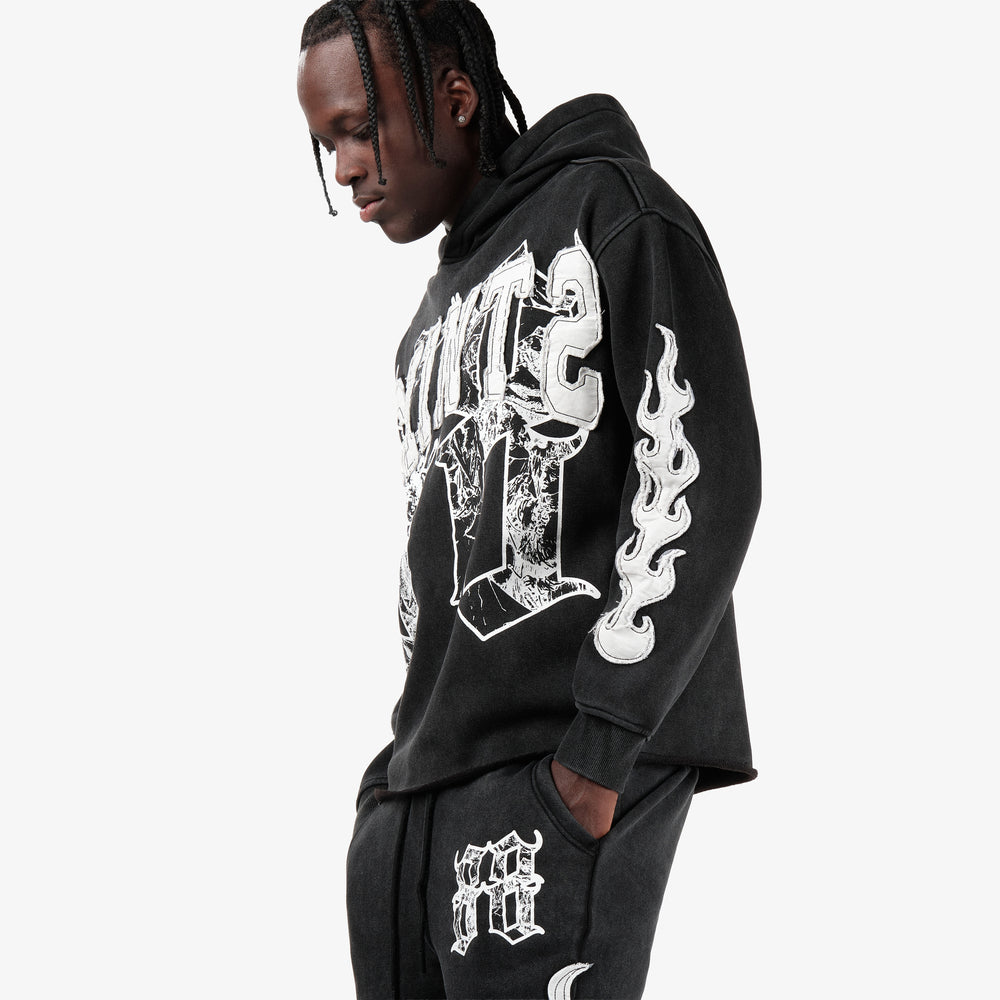 COPPER RIVET BLACK SAINTS PULL-OVER HOODIE (BLACK) 631017