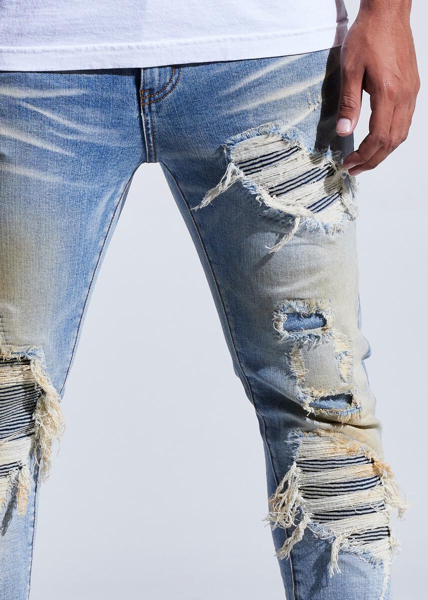 EMBELLISH EUPHORIA RIP & REPAIR DENIM (BLUE SAND) EMBSP221-117