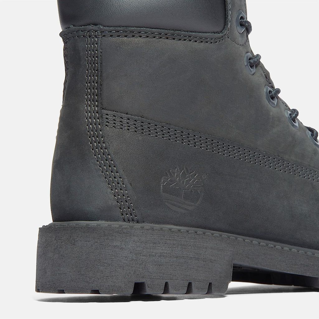 Junior Timberland® Premium 6-Inch Waterproof Boot (Black Nubuck)