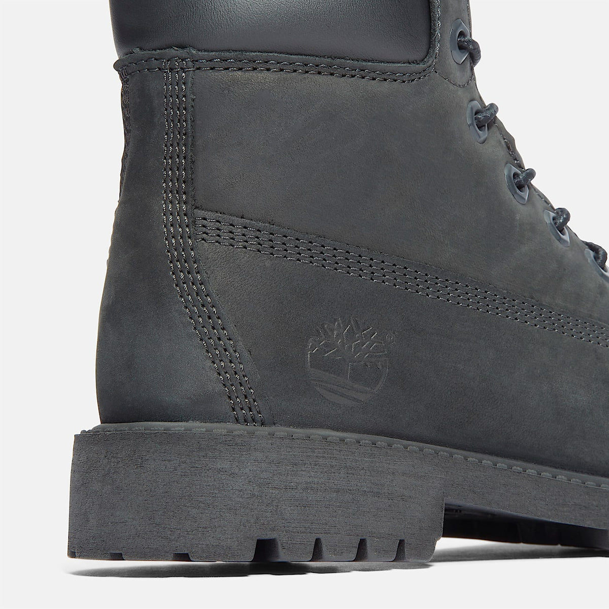 Junior Timberland® Premium 6-Inch Waterproof Boot (Black Nubuck)