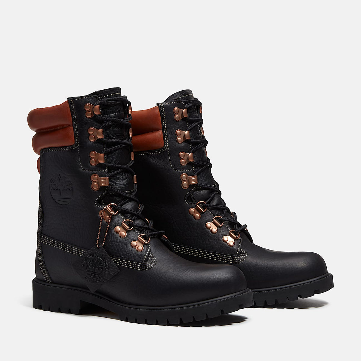 Timberland® Heritage Waterproof Super Boot (Black Full Grain/ Rust) TB0A2QECAME