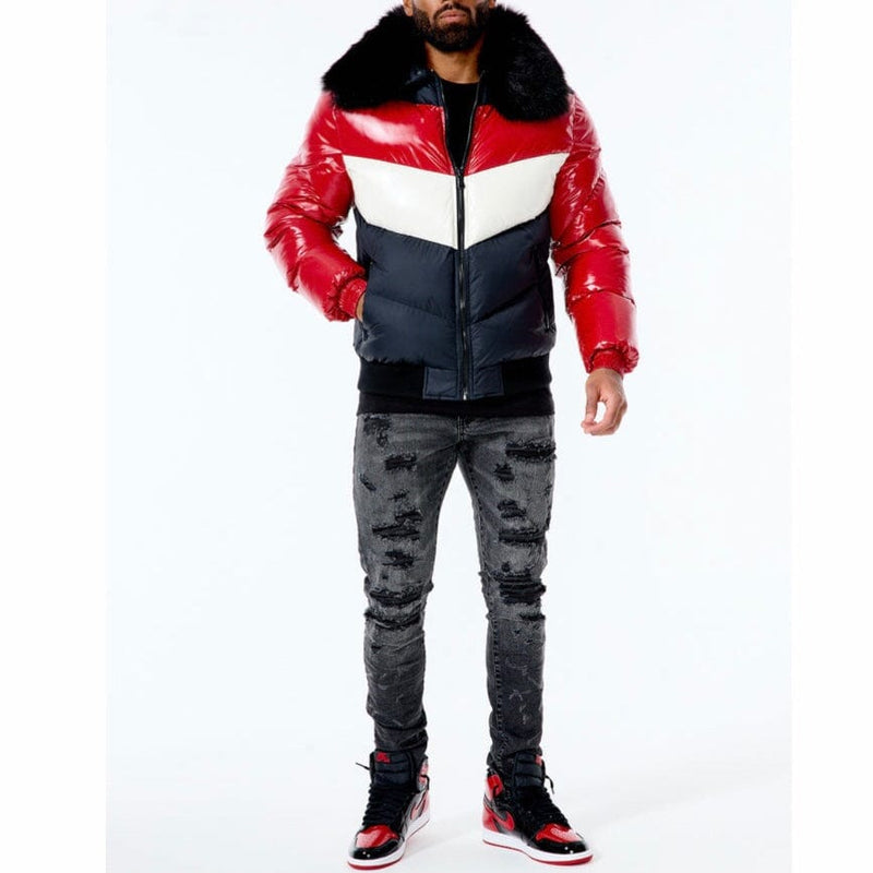Jordan Craig Sugar Hill Nylon Puffer Jacket (Crimson) 91548