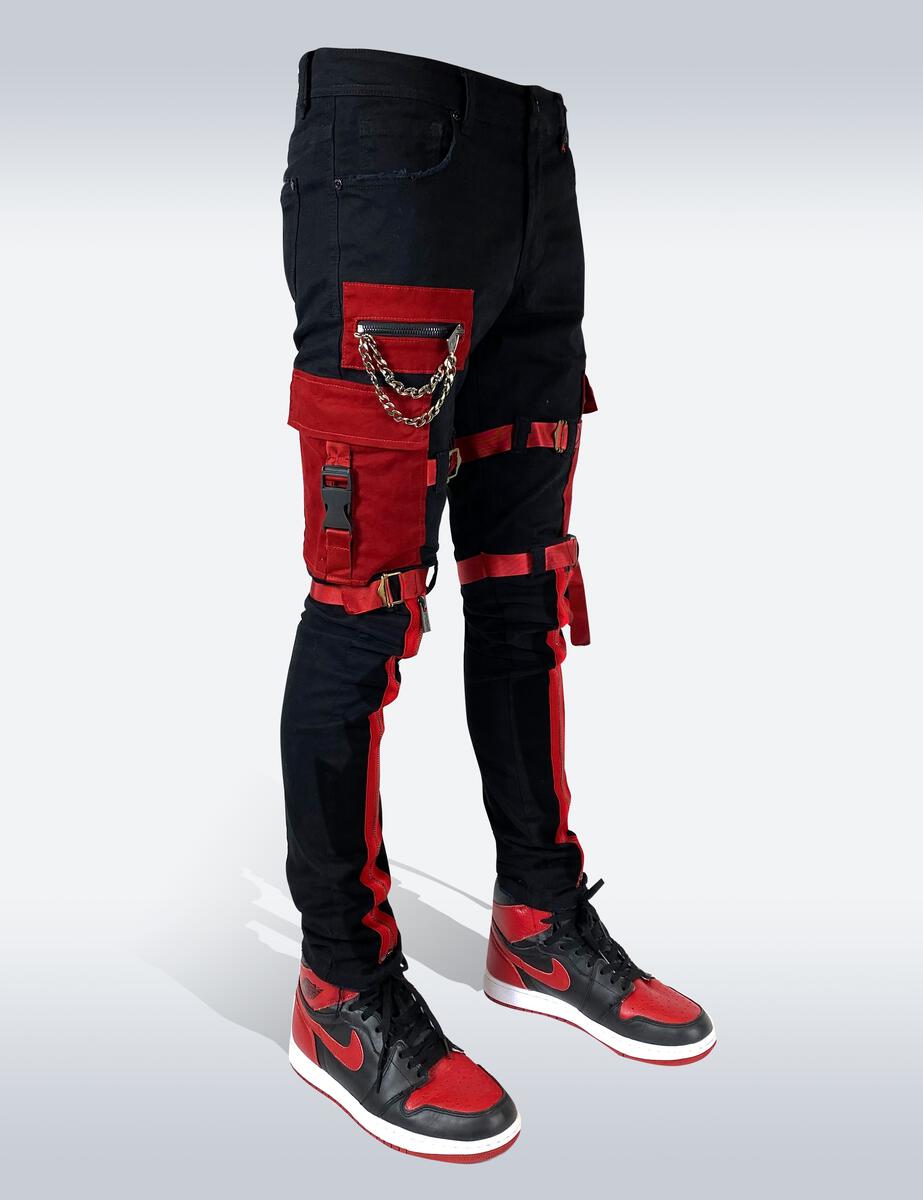 PREME CARGO PANTS (BLACK) PR-WB-537