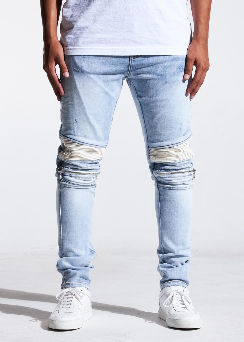EMBELLISH SUNNY BIKER DENIM (LIGHT BLUE) EMBSP121-120