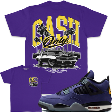 MILLION DOLLA MOTIVE CASH ONLY CARS TEE (purple)
