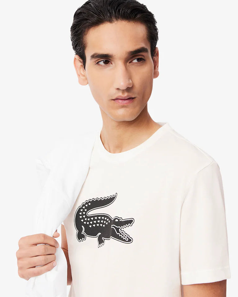 LACOSTE / ULTRA DRY XXL LOGO SPORTS T- SHIRT (WHITE)