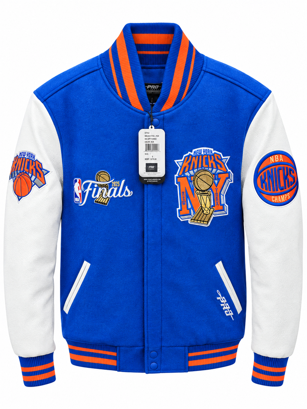 PRO STANDARD NBA NEW YORK KNICKS MEN'S VARSITY JACKET BNK6517783