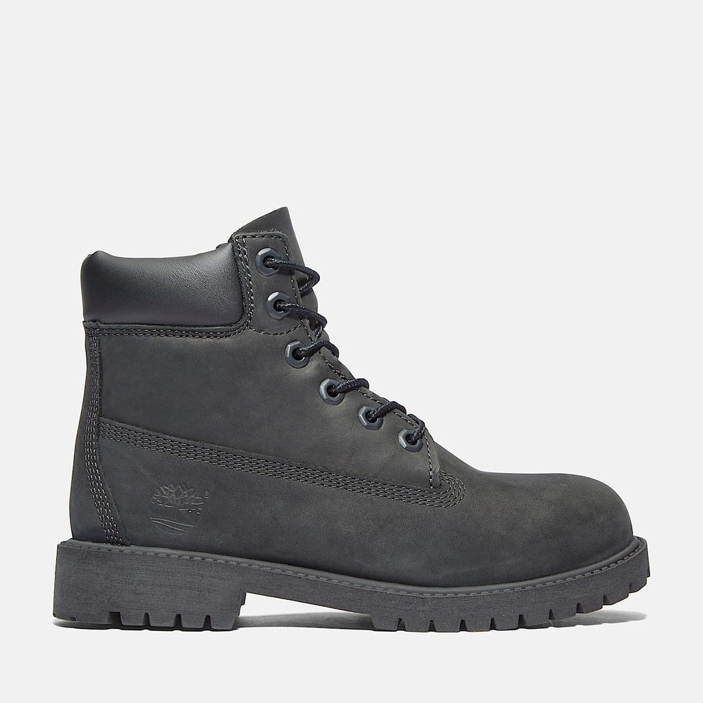 Junior Timberland® Premium 6-Inch Waterproof Boot (Black Nubuck)