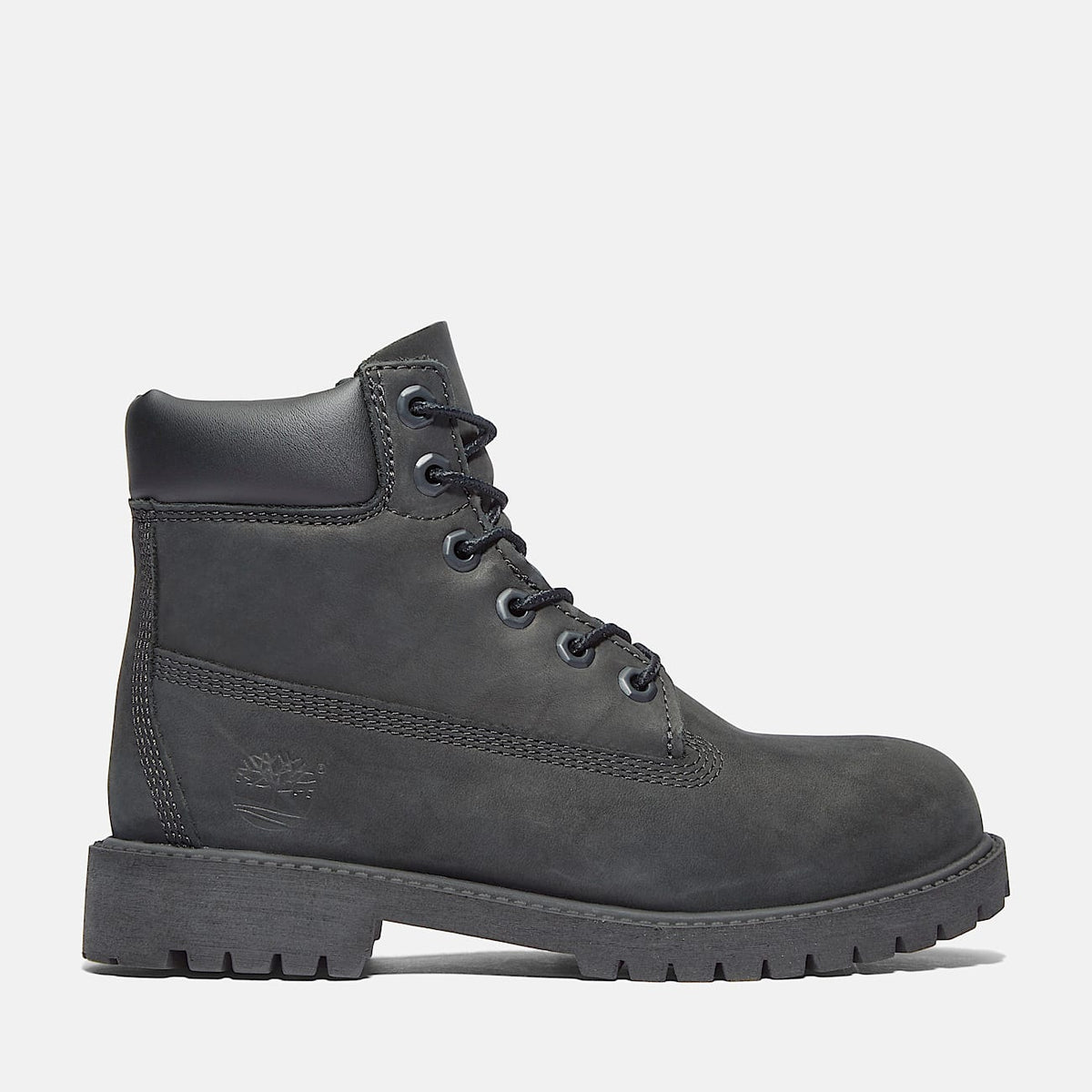 Junior Timberland® Premium 6-Inch Waterproof Boot (Black Nubuck)