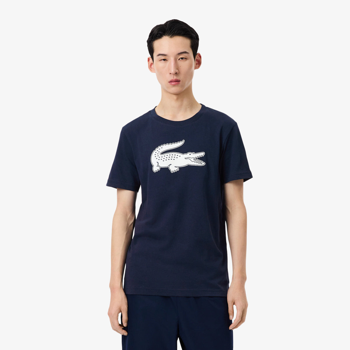 LACOSTE / ULTRA DRY XXXL LOGO SPORT T-SHIRT ( NAVY)