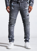 EMBELLISH ASHER BIKER DENIM (GREY PAINT) EMBSP121-104
