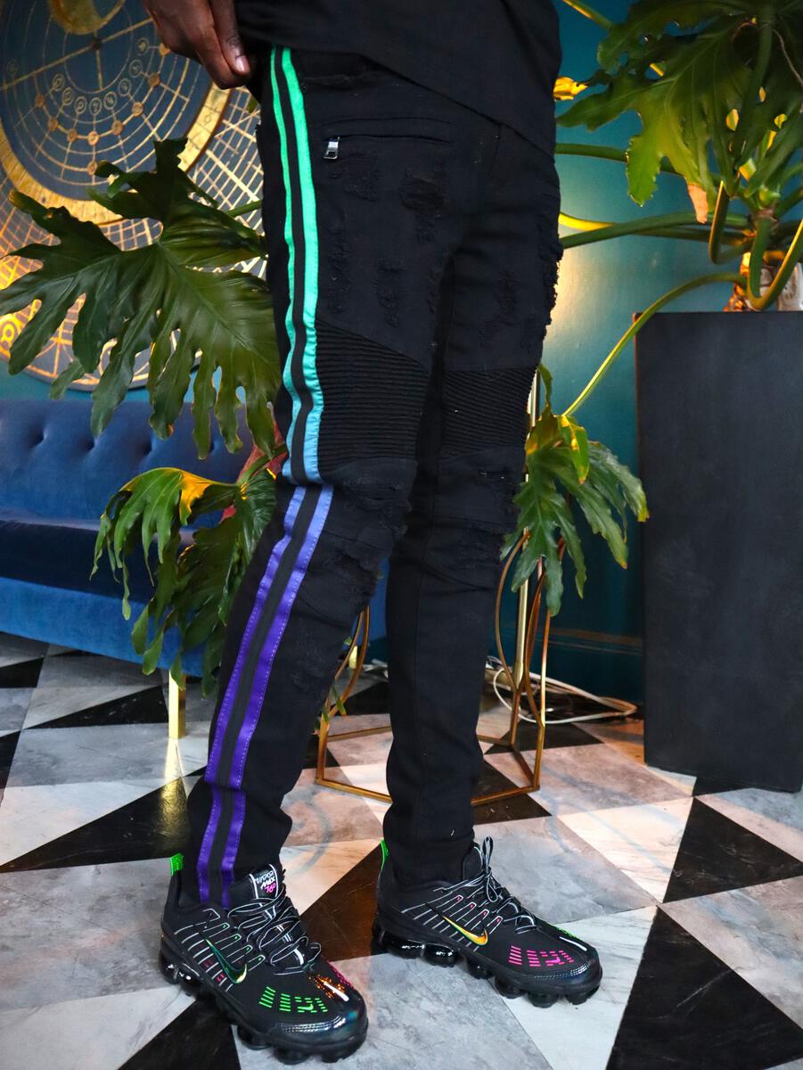 PREME MOTO DENIM (BLACK) PR-WB-570