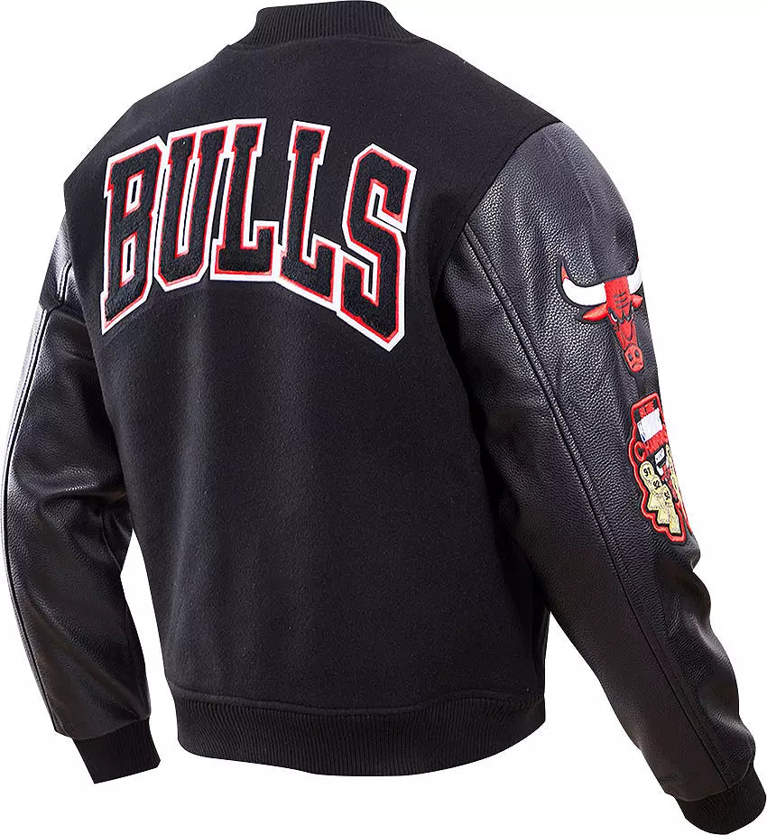 Pro Standard Men's Chicago Bulls Black Wool Varsity Jacket BCB651681