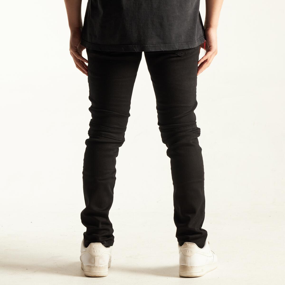 EMBELLISH SUNNY BIKER DENIM (BLACK) EMBQS28-105