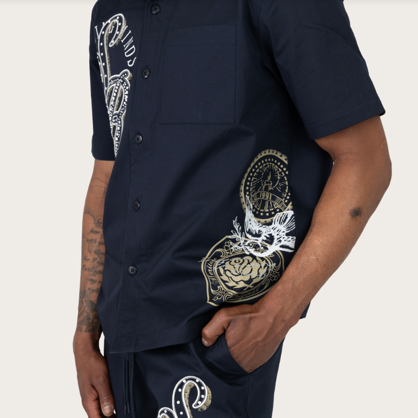 SMOKE RISE VISIONARY WOVEN SHIRT (WH26S445) PEACOAT