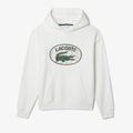 Lacoste Men's Loose Fit Monogram Hoodie White