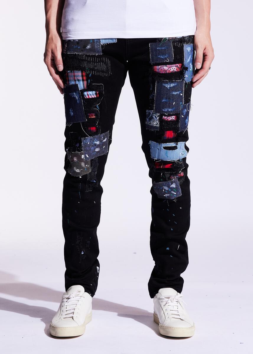 EMBELLISH SILAS DENIM (BLACK) EMBF221-107