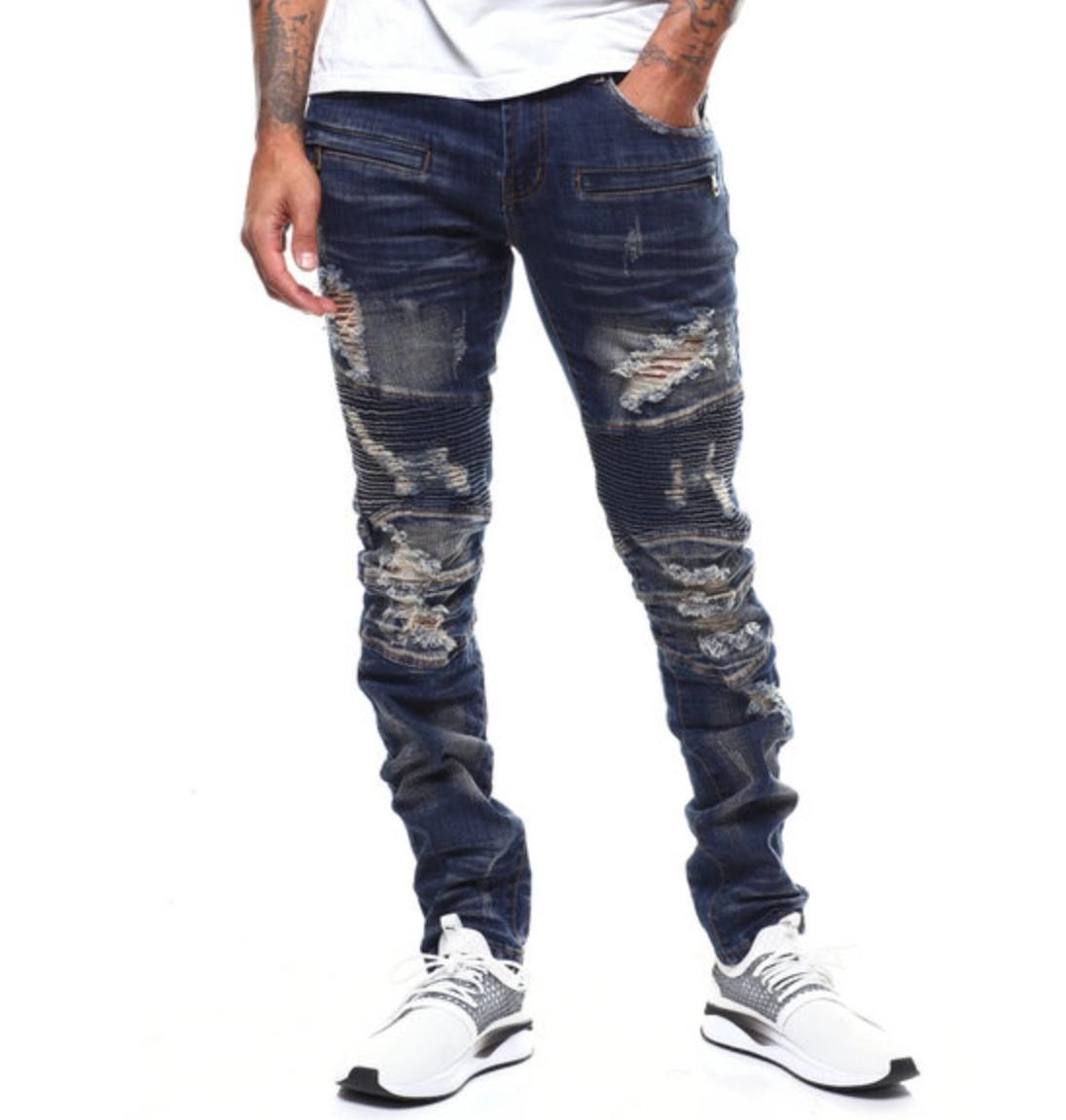PREME MOTO DENIM (INDIGO) PR-WB-100