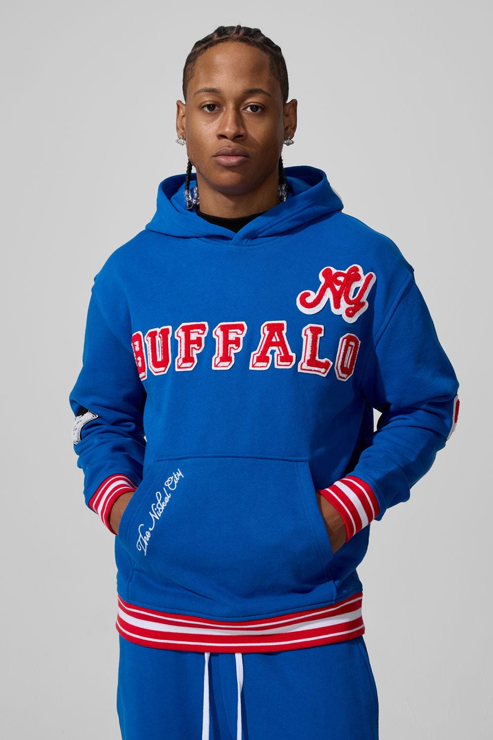 Jordan Craig Buffalo Mafia Pullover Hoodie Royal (8805H)