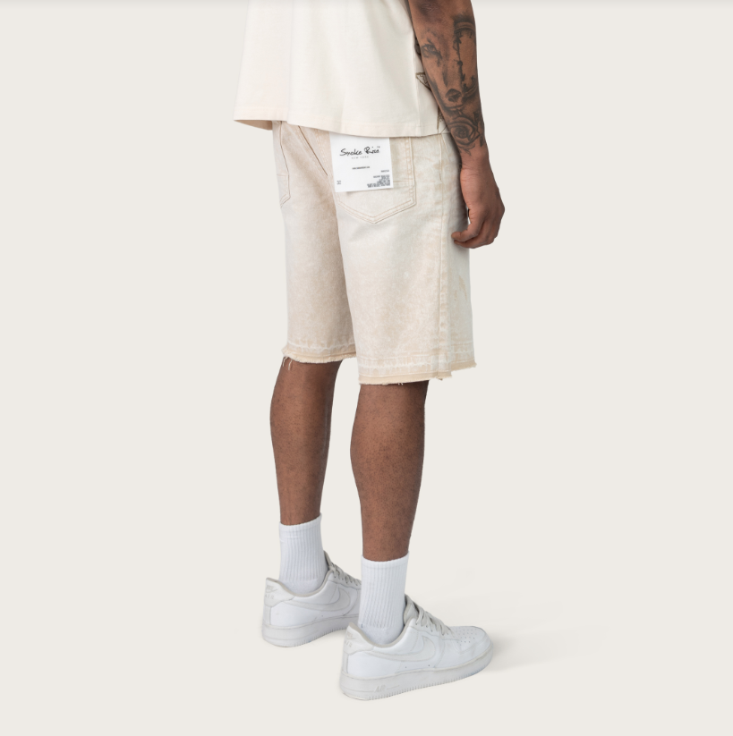 SMOKE RISE SUN BLEACHED EFFECT COLORED SHORT (TS26S130) Abrade Khaki